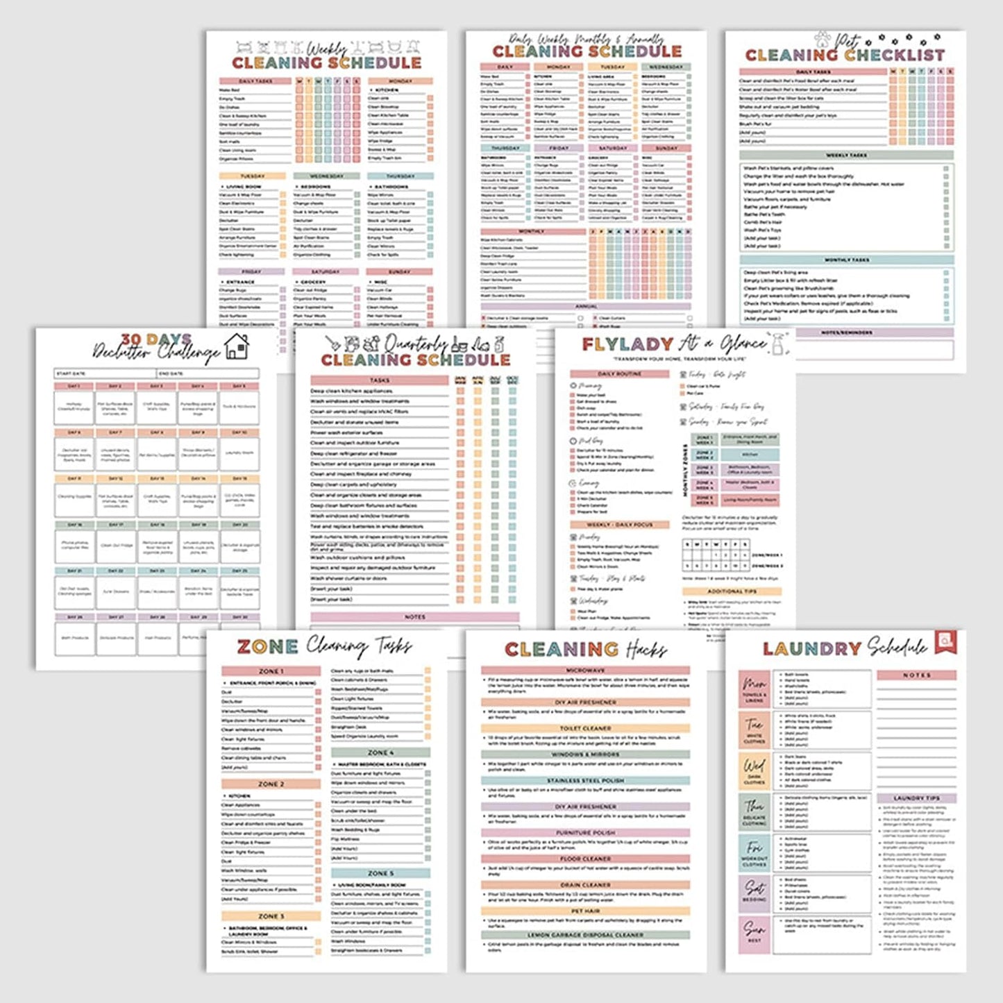 ADHD Cleaning Planner Bundle