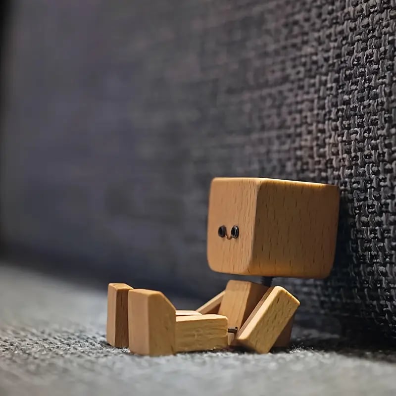 Handmade Charming Shaking Wooden Man Figurine
