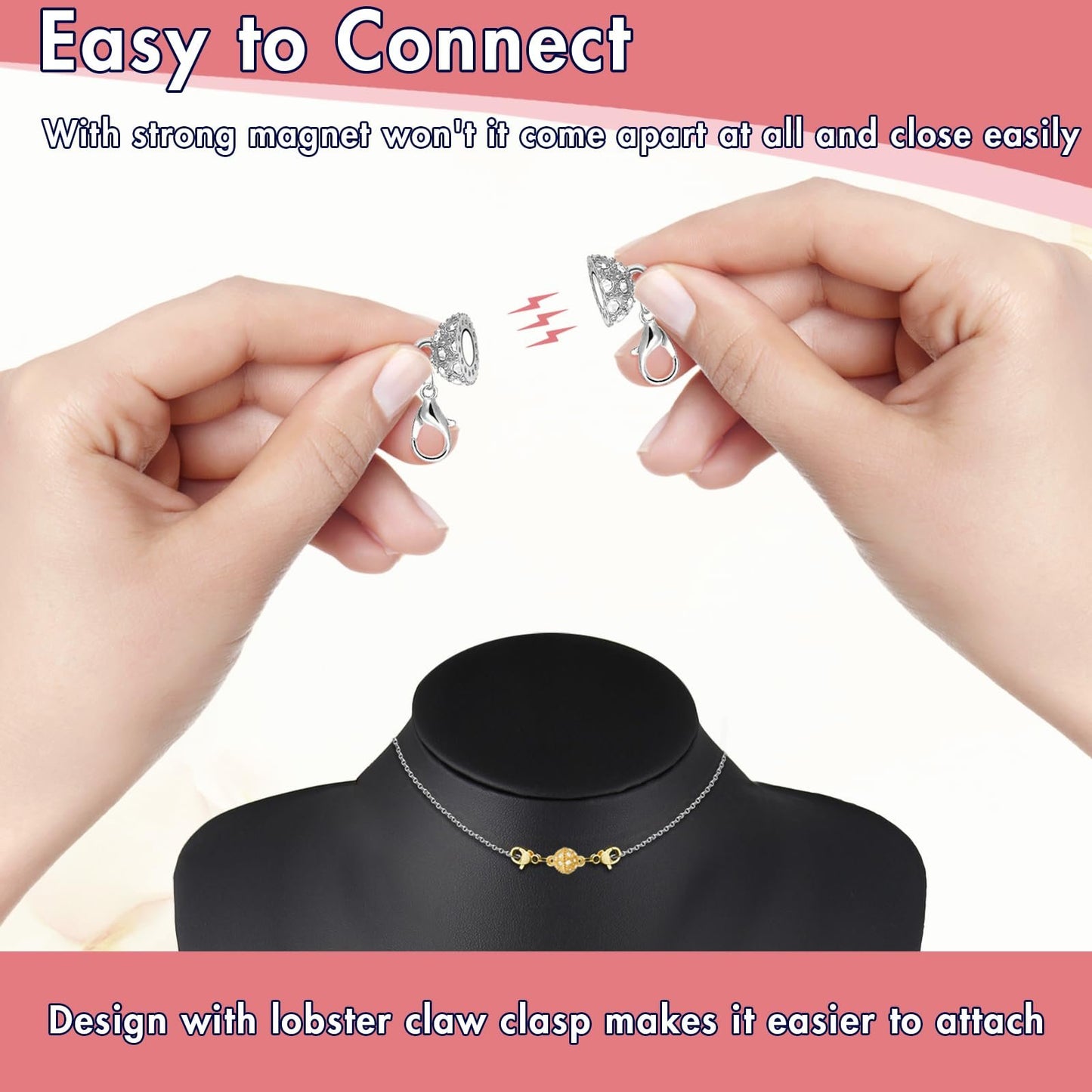 🔥Magnetic Necklace Clasps and Closures 1 Set ( 6 PCS )