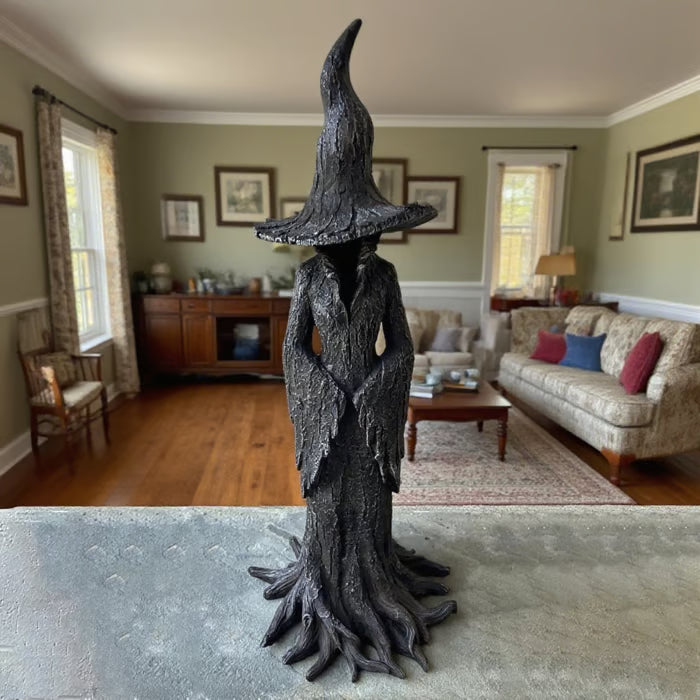 🔥 🧙♀️💫Hand-Painted Enchanting Witch Statue: The Guardian of Your Home