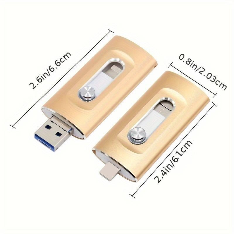 3 in 1 Flash Drive, Portable High Speed USB 3.0 Memory Storage