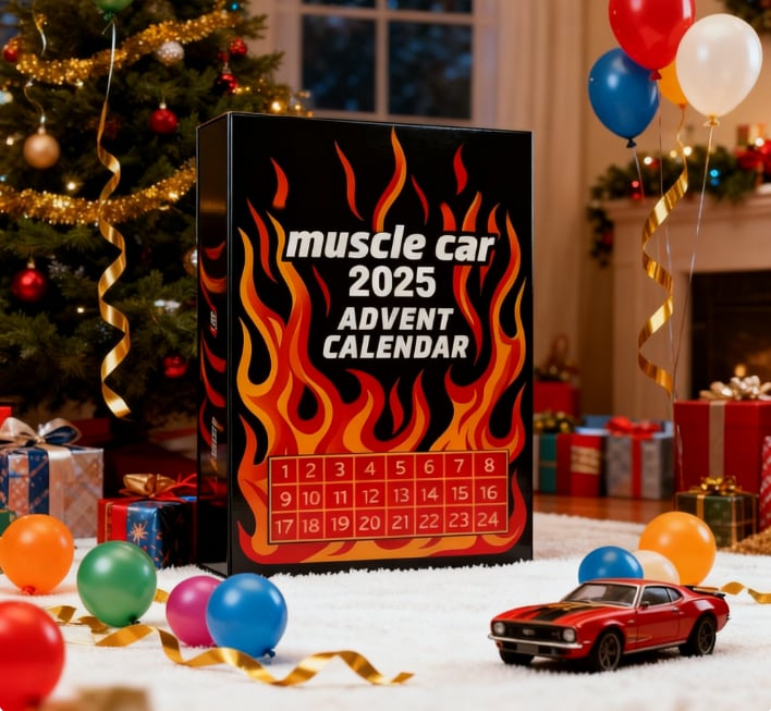 Hot Wheels Muscle Toy Car Advent Calendar-24 DAYS 2025