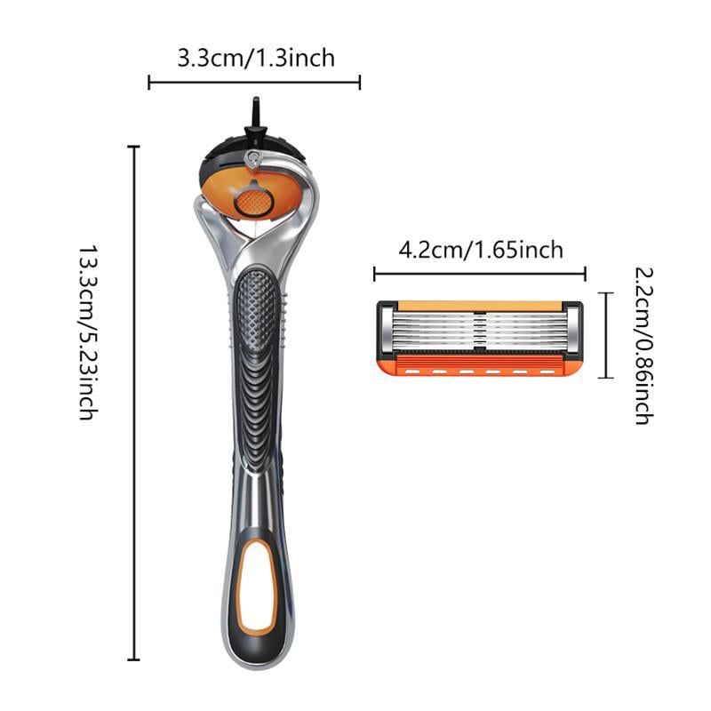 48 Sets Of Men's Shaving Blade Replacement Kits, Including Free Handles And Storage Boxes