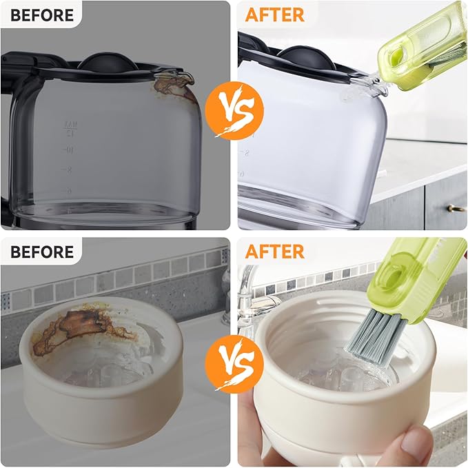 ✨3-in-1 Crocodile Brush 🐊 Deep Cleaning for Narrow Cup Lids & Tableware Gaps 🧼
