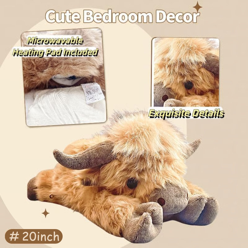 🎁Cute Cartoon Highland Cow Cuddly Toy