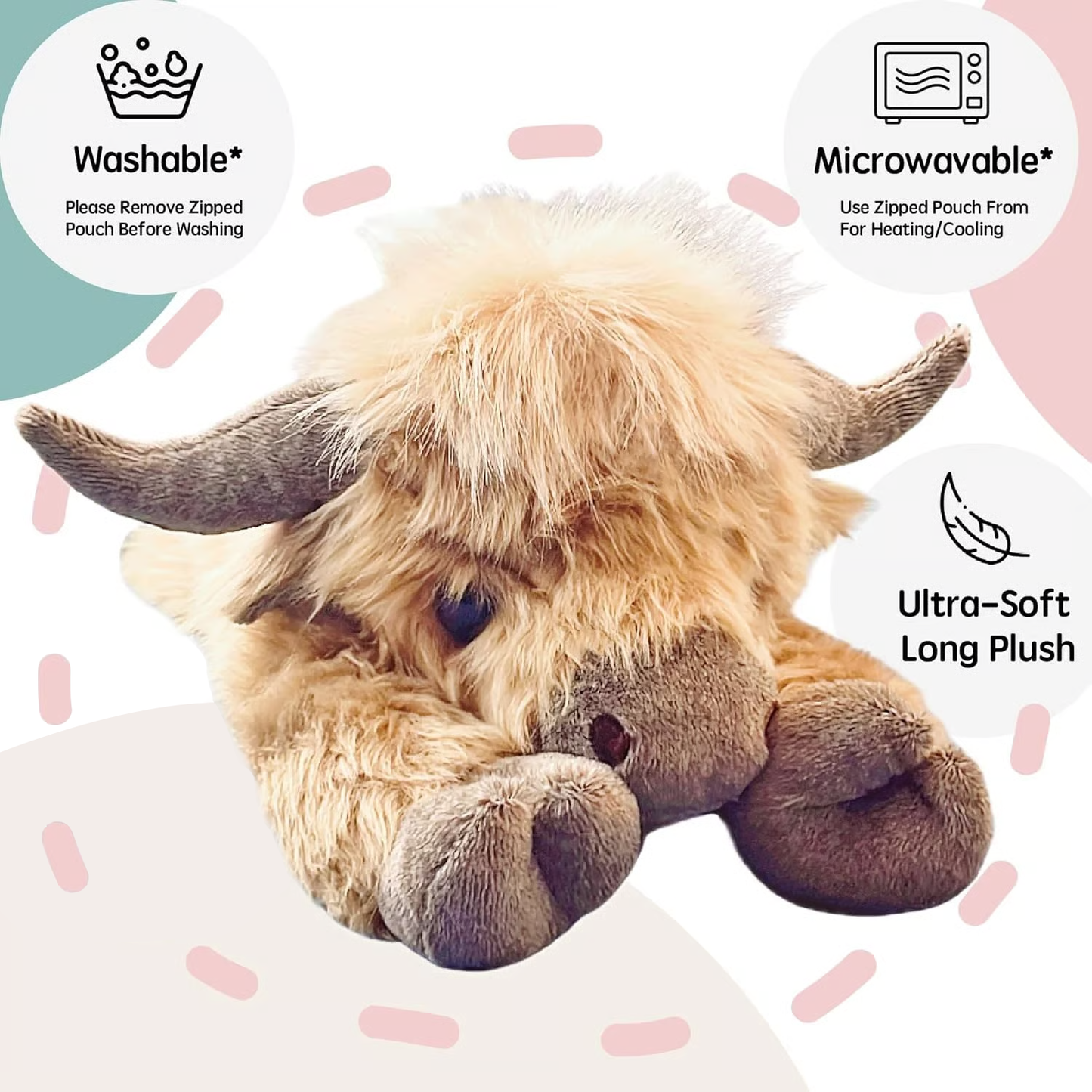 🎁Cute Cartoon Highland Cow Cuddly Toy