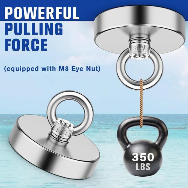 Fishing Magnet: 350LBS Super Strong Neodymium Magnet 🧲