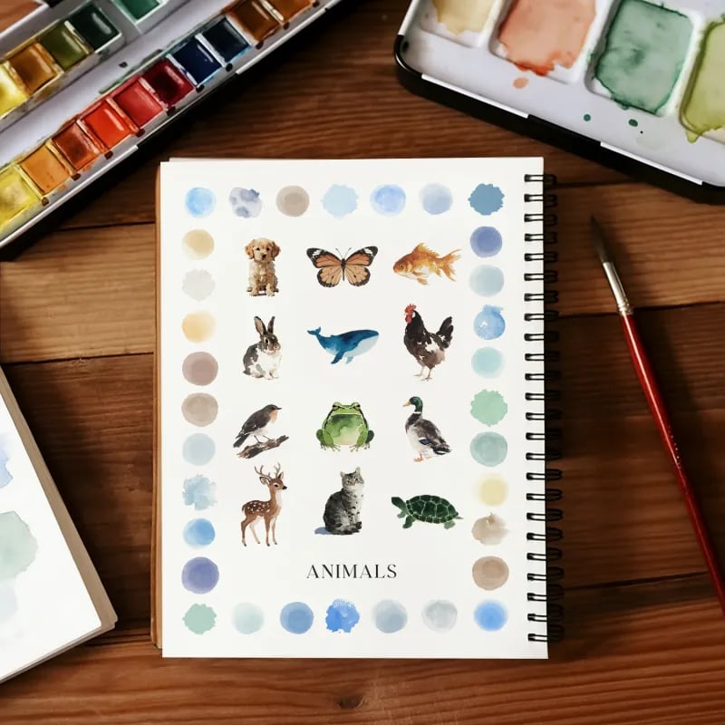 🔥🖼️Beginner-Friendly💕 Watercolor Workbook