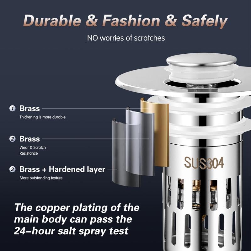 🔥Universal Stainless Steel Drain Strainer (BUY 2 GET 1 FREE)