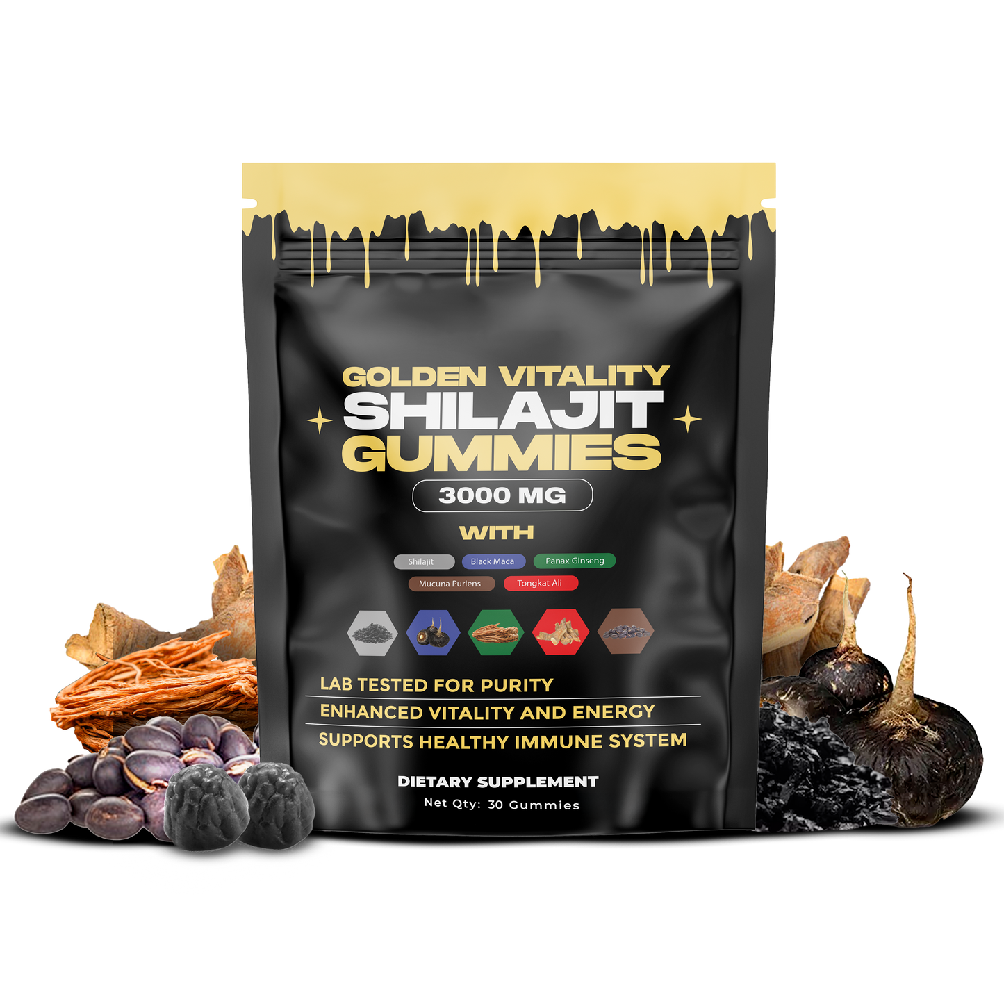 Ateticime Shilajit Gummies(Mixed Packaging Of Old And New)