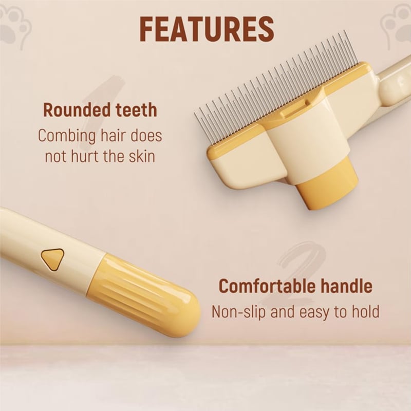 š„Self-cleaning Pet Flea Comb Grooming Brush
