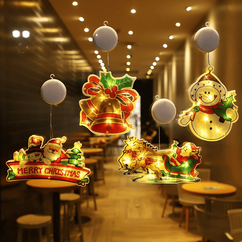 🎄 Christmas Window Hanging Lights 🌟