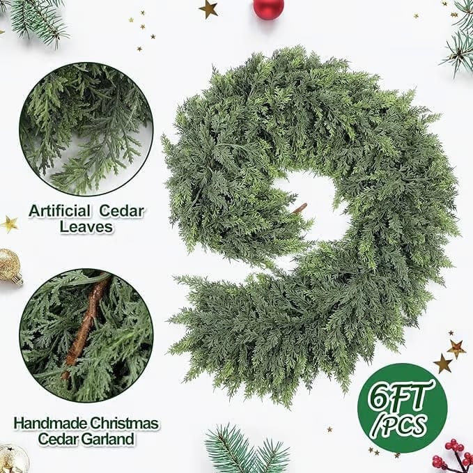 🎅⛄2025 Christmas Artificial Cedar Garland🎄