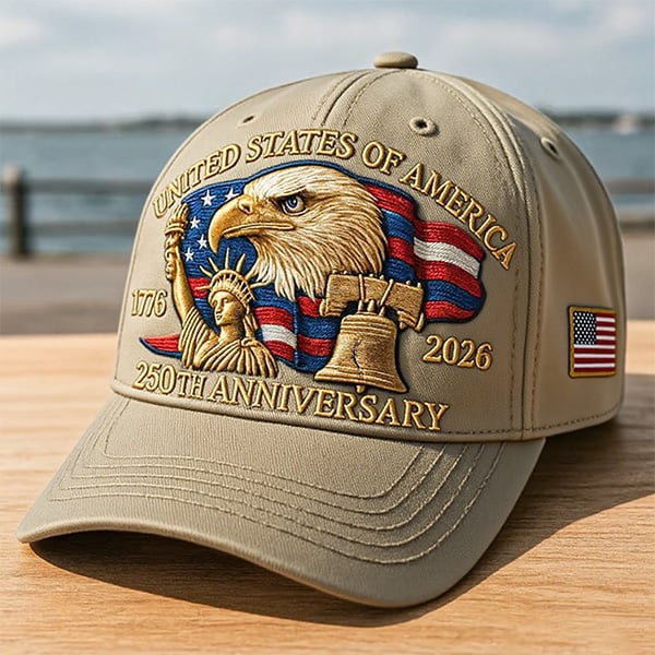 🔥Eagle & Liberty – United States 250th Anniversary Embroidered Hat✨
