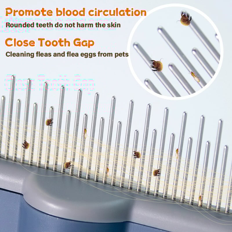 š„Self-cleaning Pet Flea Comb Grooming Brush