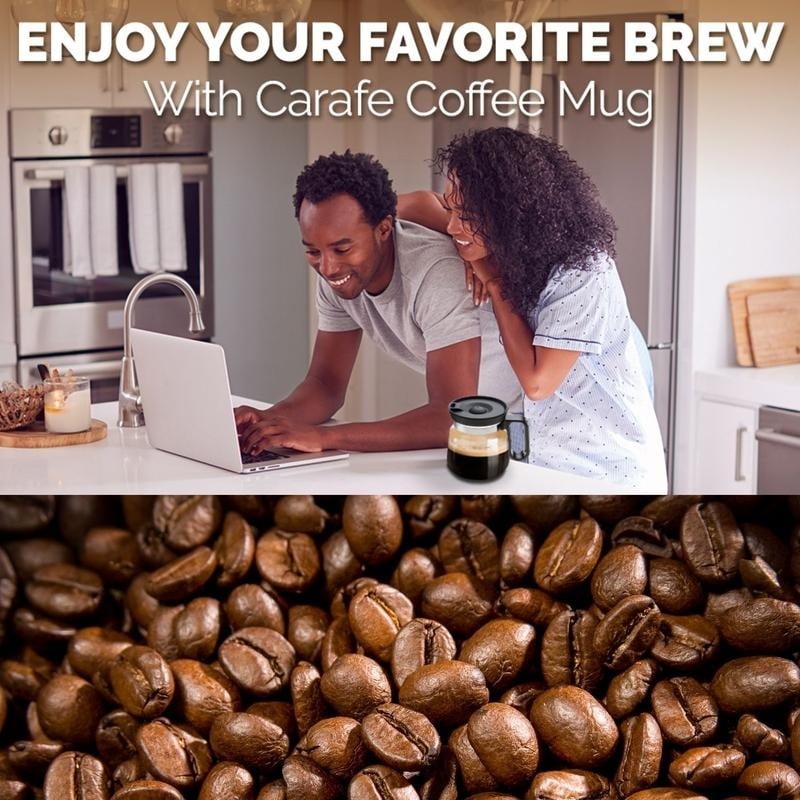 💖☕ 16 Oz Glass Coffee Mug – Coffee Pot Style