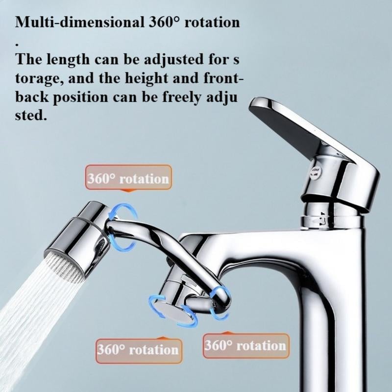 Upgrade Your Washing Routine - TTZZ 1440° Rotatable Faucet Aerator Extension - For Effortless, All-Angle Control!
