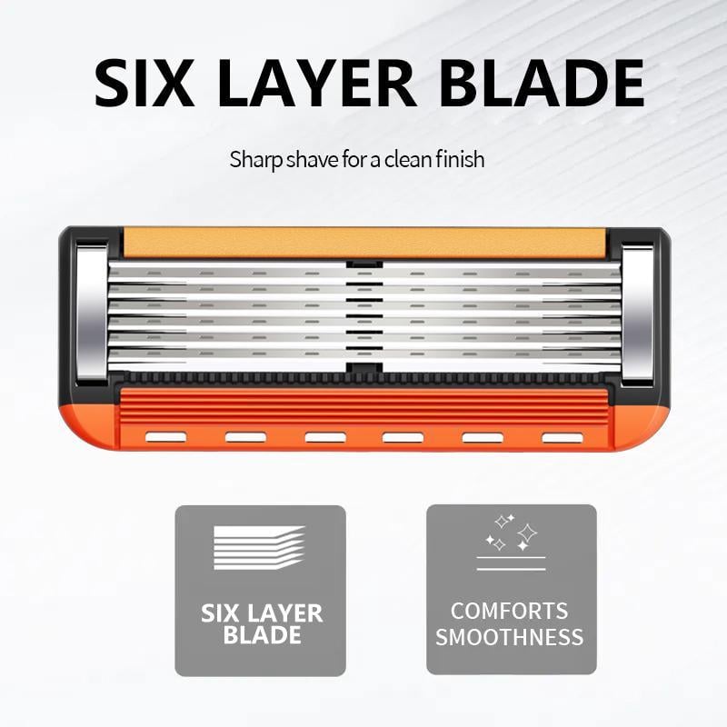 48 Sets Of Men's Shaving Blade Replacement Kits, Including Free Handles And Storage Boxes