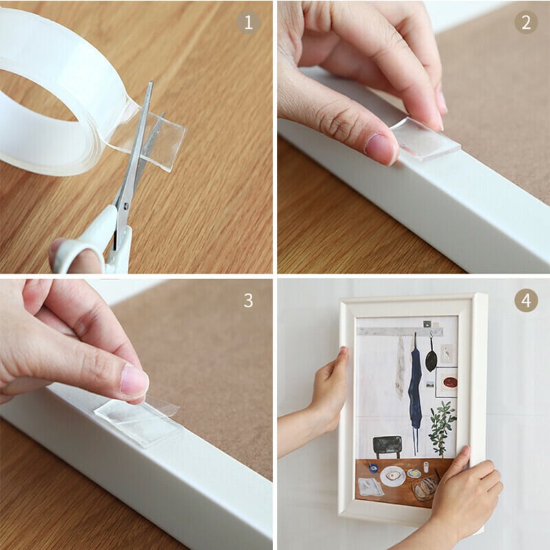 2025 Hot Sale Heavy Duty Nano Double Sided Adhesive Tape, Clear Mounting Tape Picture Hanging Adhesive Strips.