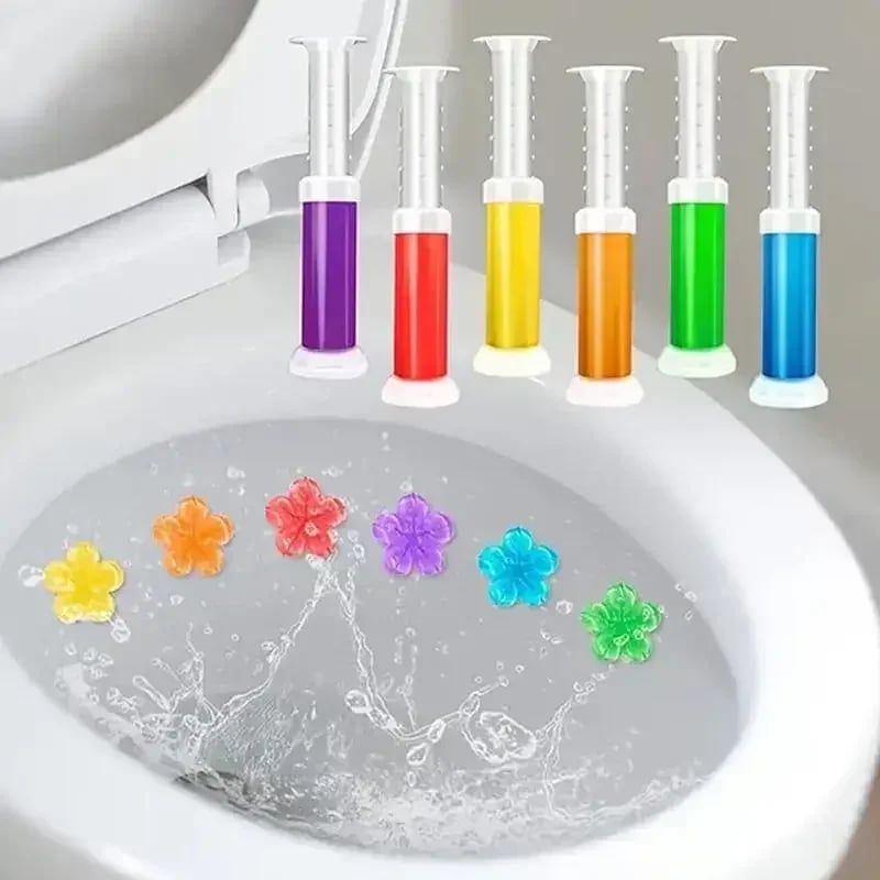 🔥🚽84 Flowers Toilet Cleaner Gel Stamp 1 set contains 6 pack (84 flowers)