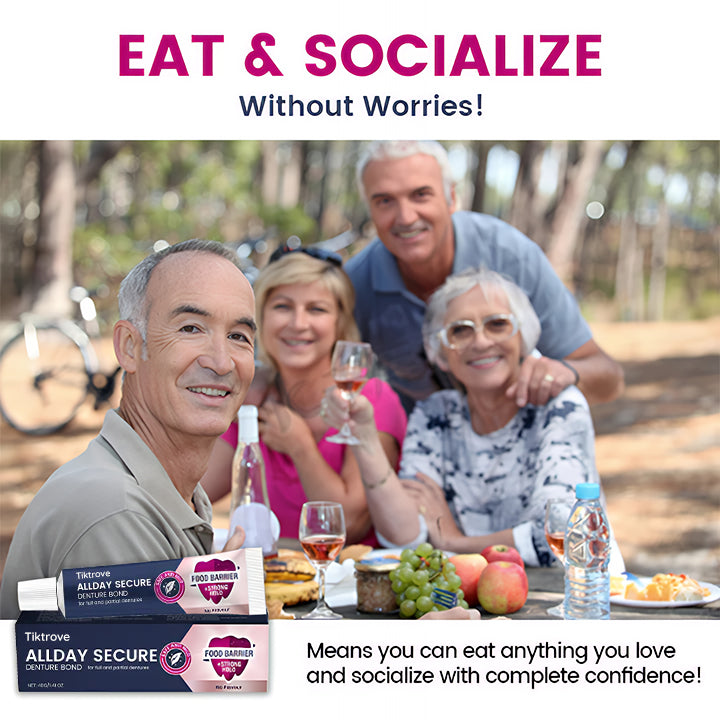TIKTROVE AllDay Secure Denture Bond