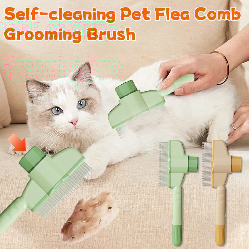 š„Self-cleaning Pet Flea Comb Grooming Brush