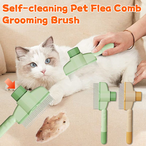 š„Self-cleaning Pet Flea Comb Grooming Brush