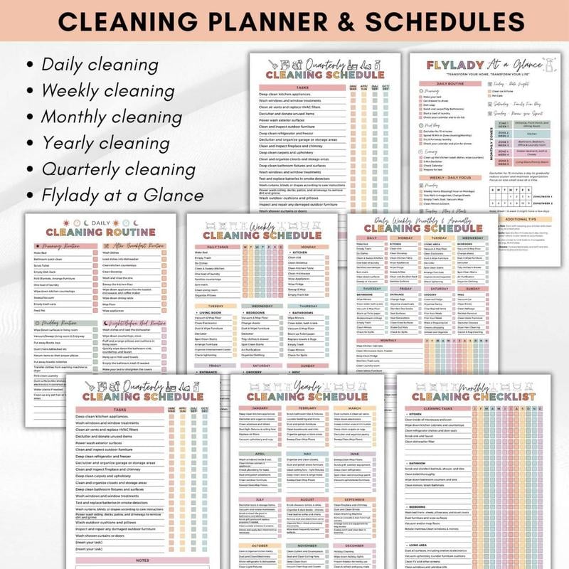 ADHD Cleaning Planner Bundle