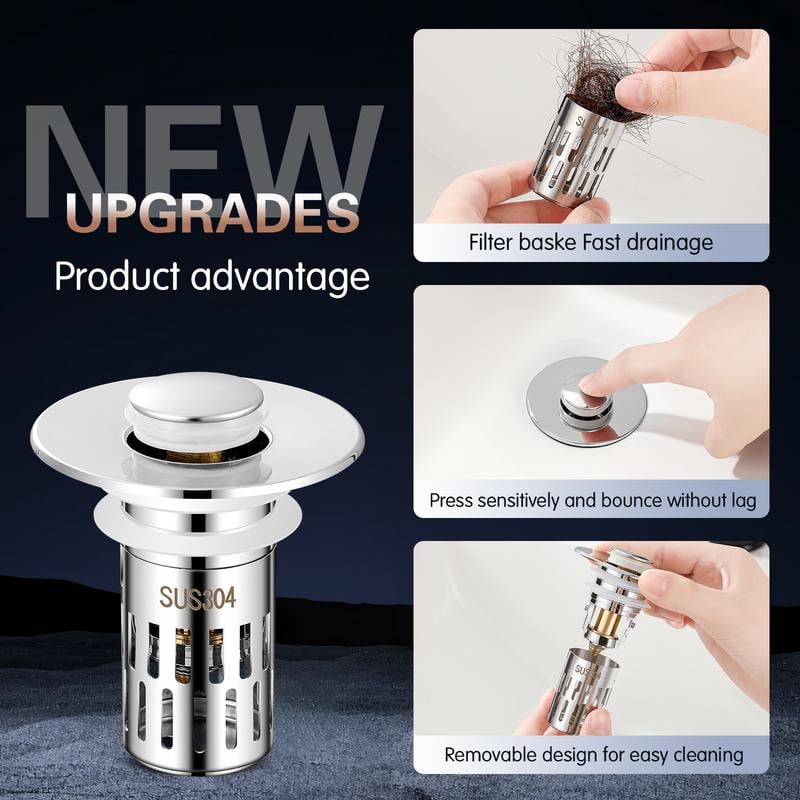 🔥Universal Stainless Steel Drain Strainer (BUY 2 GET 1 FREE)