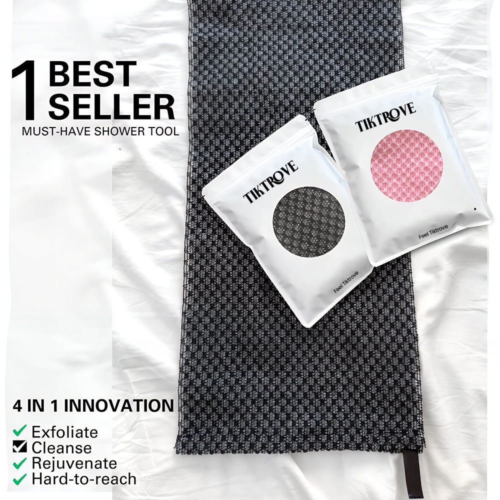 Tiktrove Exfoliating Antibacterial Shower Towel