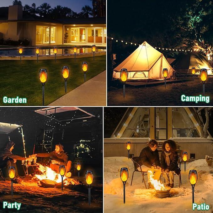 🏆 Solar Powered Fire Flame Design Garden Light