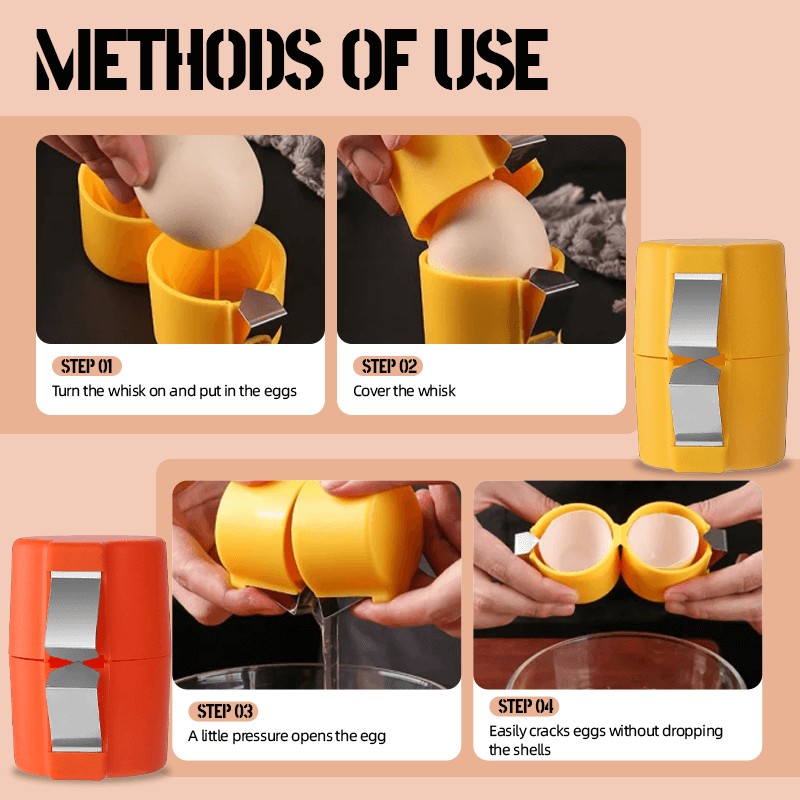 🎊Stainless Steel Egg Opener – Crack, Cut, and Separate Eggs Easily🍳