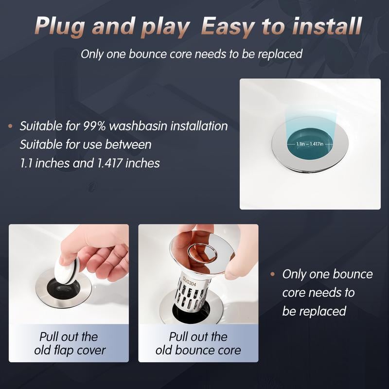 🔥Universal Stainless Steel Drain Strainer (BUY 2 GET 1 FREE)