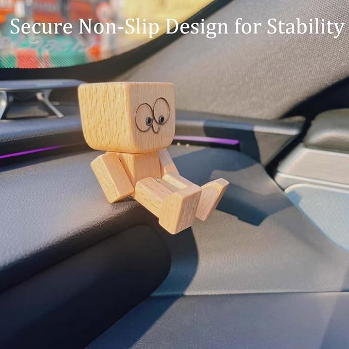 Handmade Charming Shaking Wooden Man Figurine