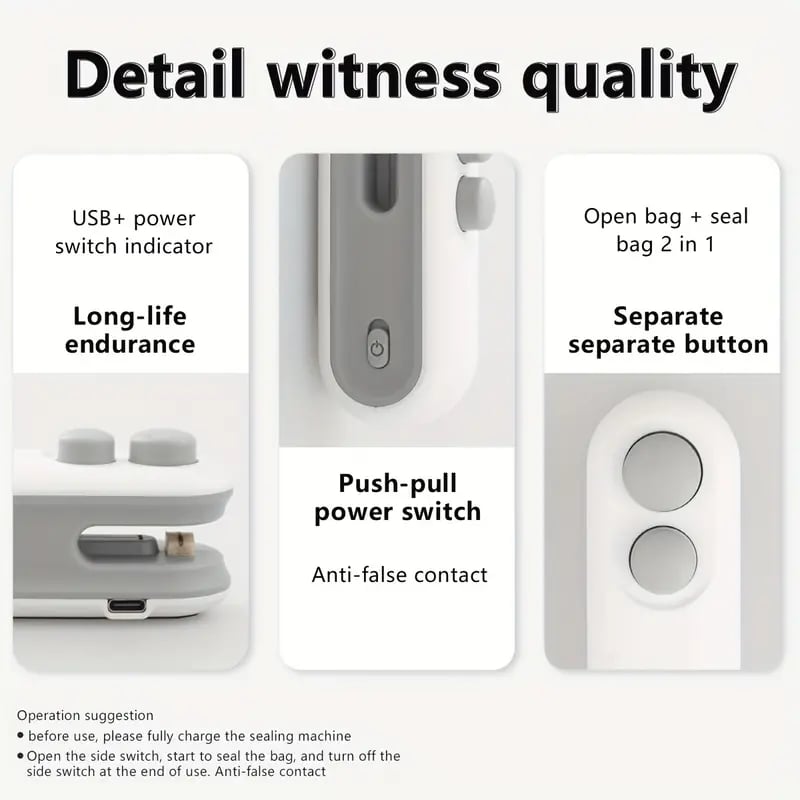 🍽️ Keep Your Food Fresh ✨ Ultimate Home Sealing Machine - For Long-Lasting Freshness & Flavor