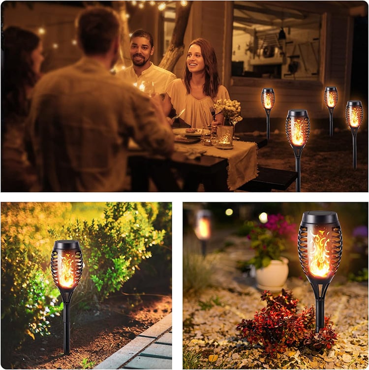 🏆 Solar Powered Fire Flame Design Garden Light
