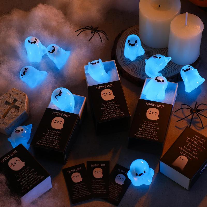 🎃Halloween Sale 👻Glow in the Dark Mini Ghost Figures with Box(set of 36)