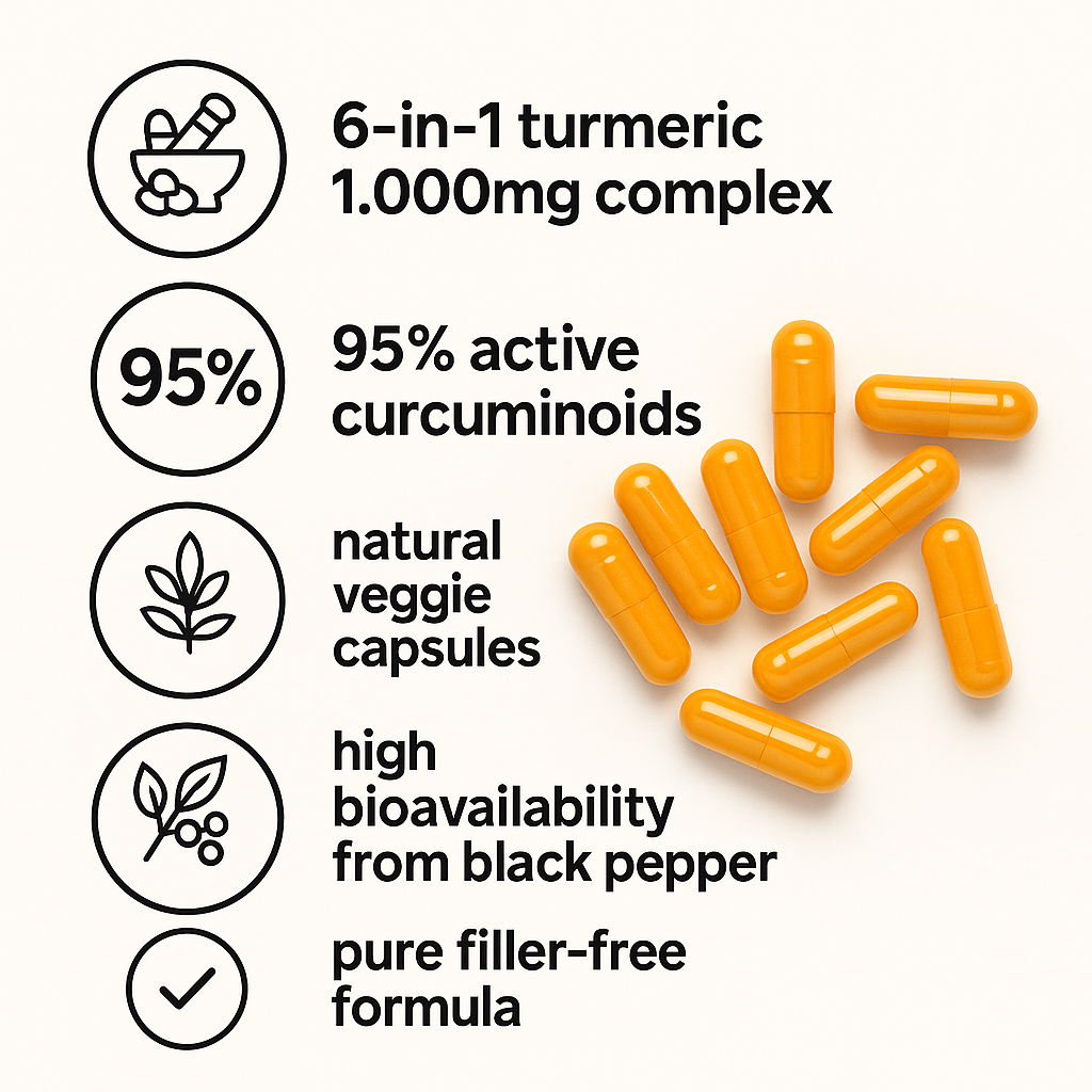 Turmeric Curcumin with Black Pepper & MCT Oil – 120 Capsules