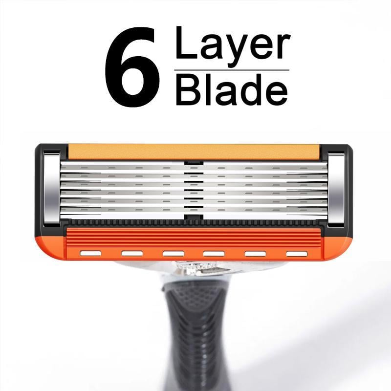 48 Sets Of Men's Shaving Blade Replacement Kits, Including Free Handles And Storage Boxes