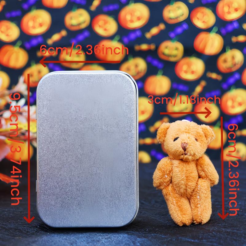 🎃🧸Cute Halloween Teddy Bear in a Box with wizard hat, Broom, Pumpkin & Cat🌟👻
