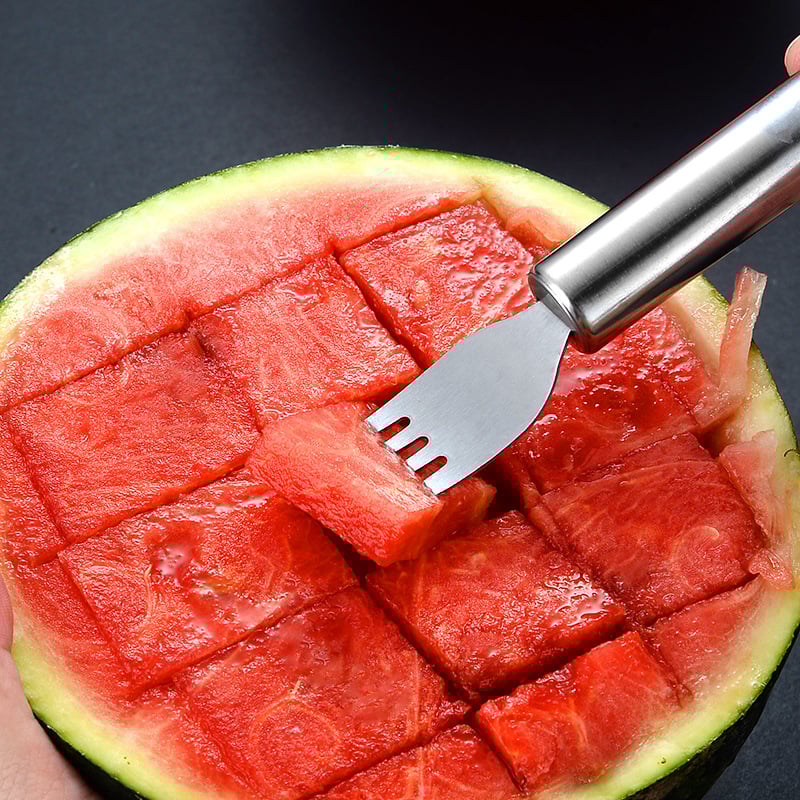 🍉 Effortless Fruit Prep✨ 2-in-1 Fruit Cutter & Fork – For Quick and Easy Fruit Serving! 🍓
