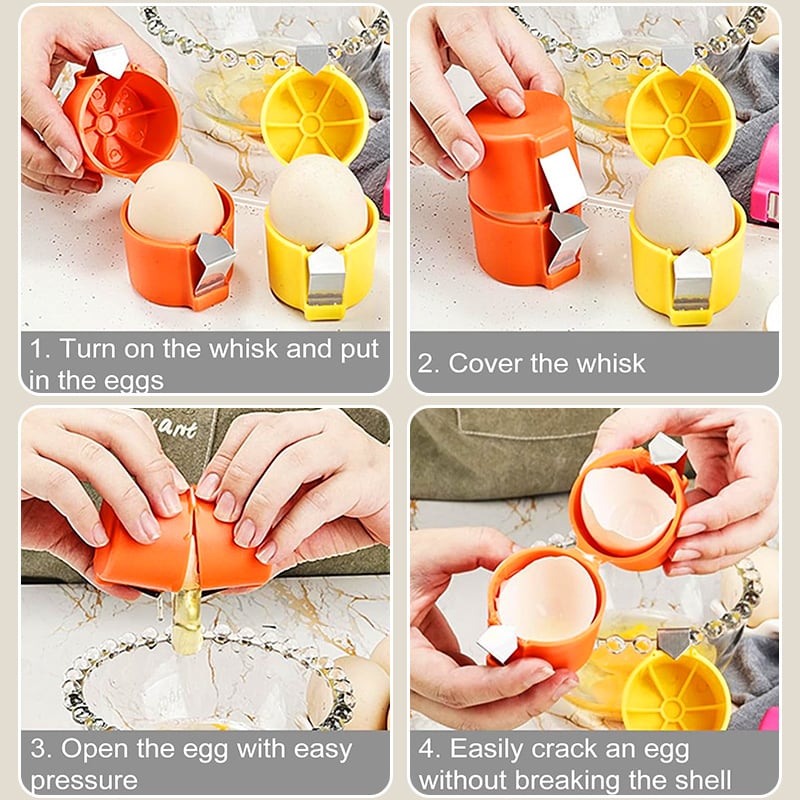 🎊Stainless Steel Egg Opener – Crack, Cut, and Separate Eggs Easily🍳