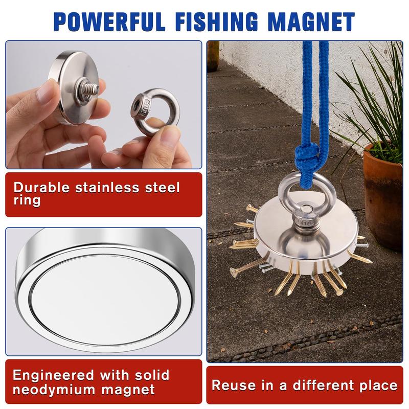 Fishing Magnet: 350LBS Super Strong Neodymium Magnet 🧲