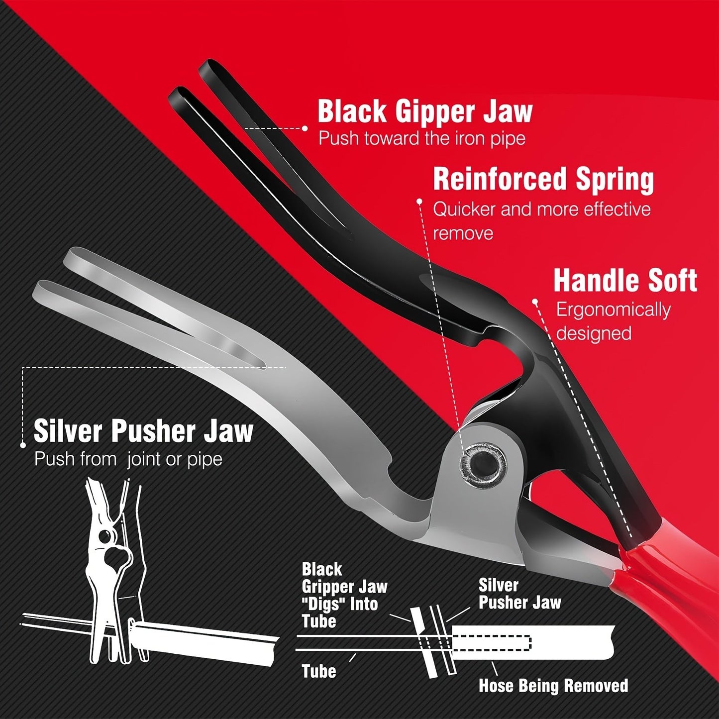 🔧 4-Piece Hose Clamp Pliers Set – Professional Automotive Repair Tools