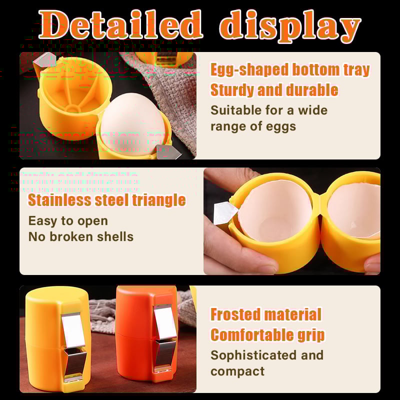 🎊Stainless Steel Egg Opener – Crack, Cut, and Separate Eggs Easily🍳