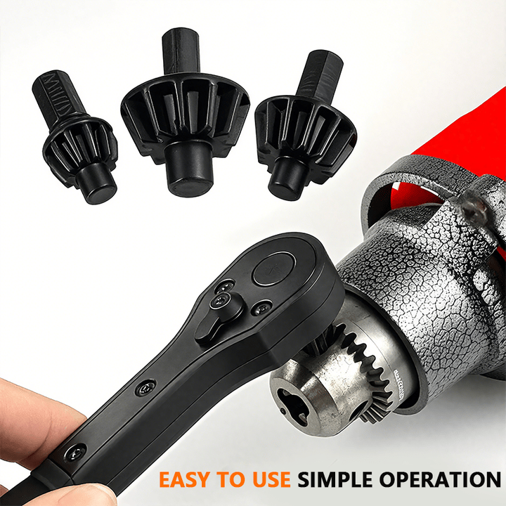 ️Father‘s Day Hot Sale2 in 1 Drill Chuck Ratchet Spanner