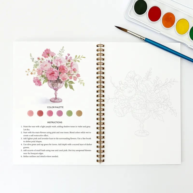 🔥🖼️Beginner-Friendly💕 Watercolor Workbook