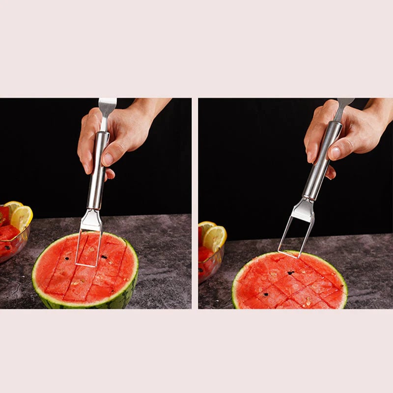 🍉 Effortless Fruit Prep✨ 2-in-1 Fruit Cutter & Fork – For Quick and Easy Fruit Serving! 🍓