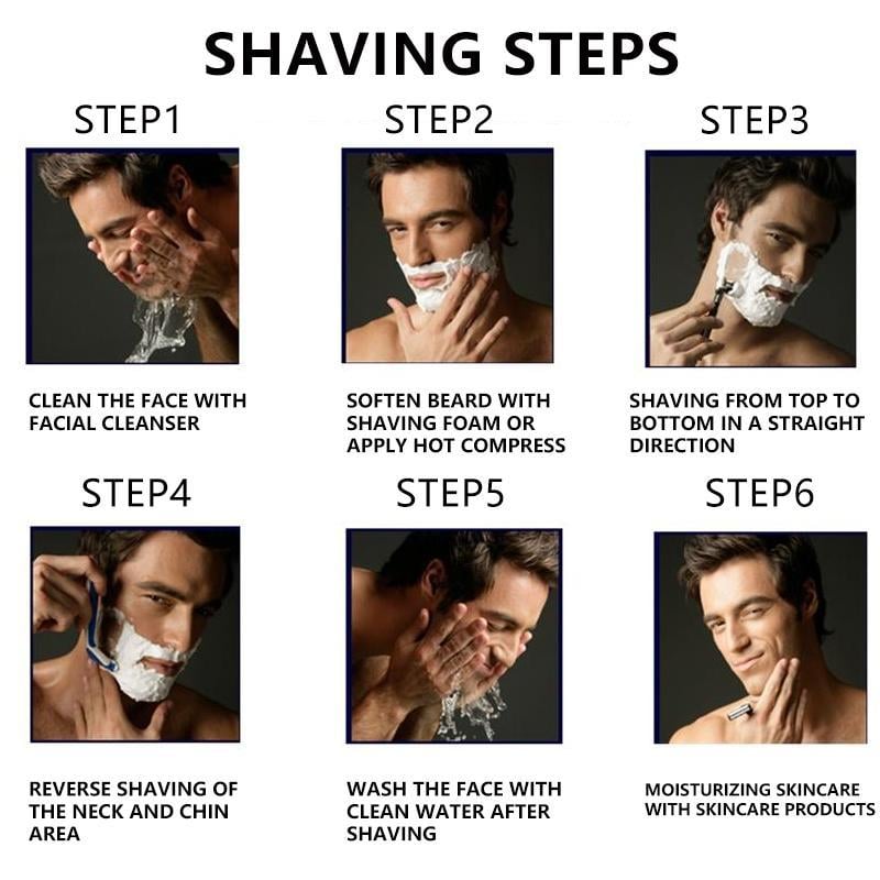 48 Sets Of Men's Shaving Blade Replacement Kits, Including Free Handles And Storage Boxes