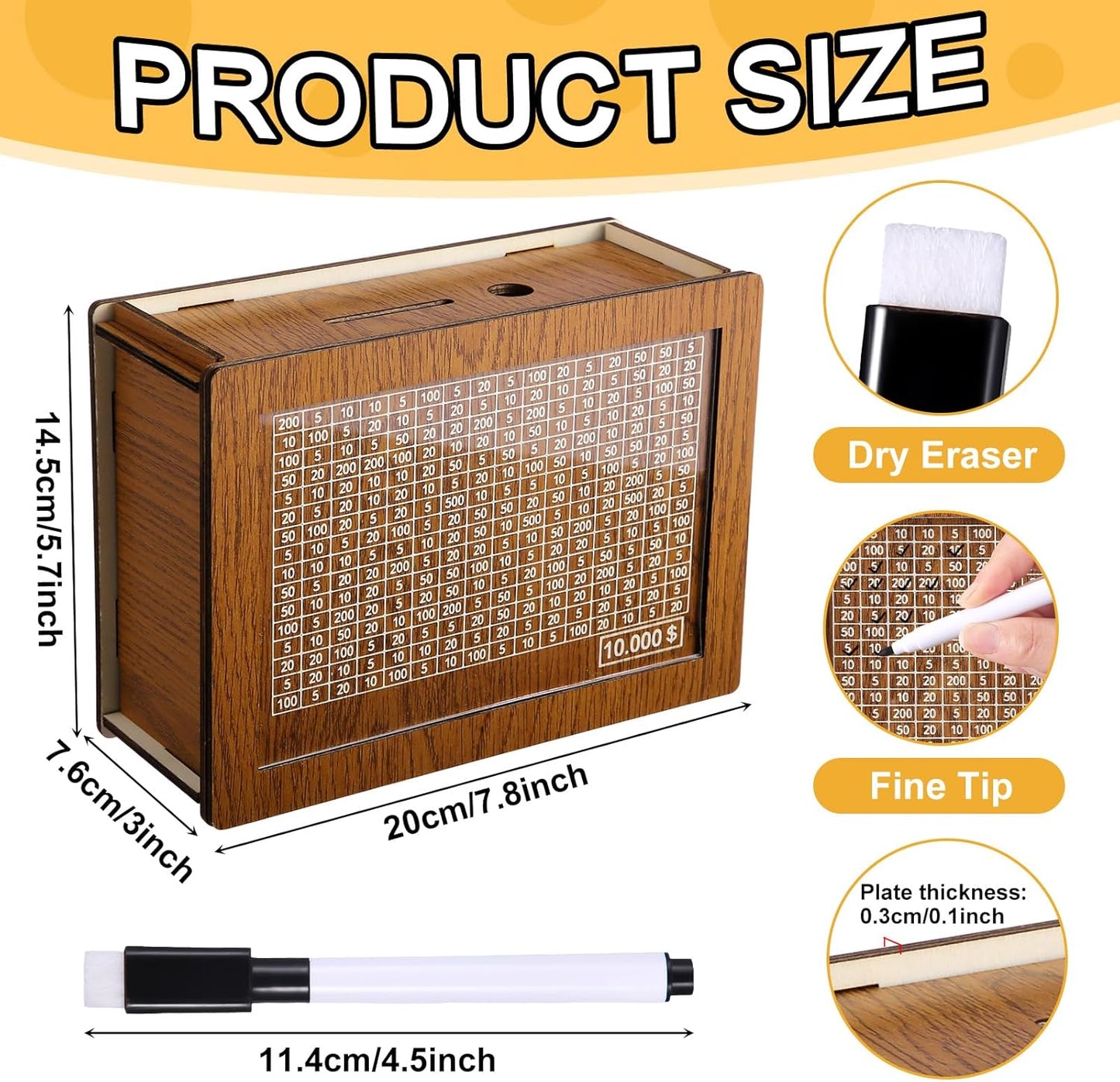 🎁Family Fun Savings Box🎁 Wooden Cash Saving Box